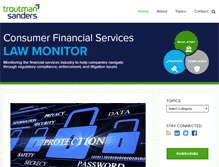 Tablet Screenshot of consumerfinancialserviceslawmonitor.com